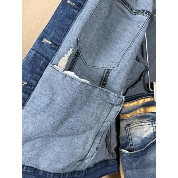 Ashley Stewart Plus Size 18 Painted 2 Piece Denim Outfit Womens Distress - Picture 7 of 9